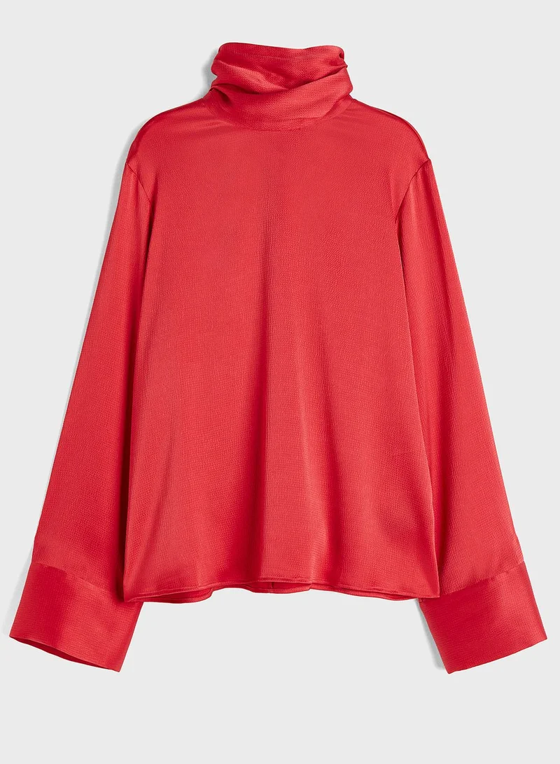 H&M Tie Neck Top
