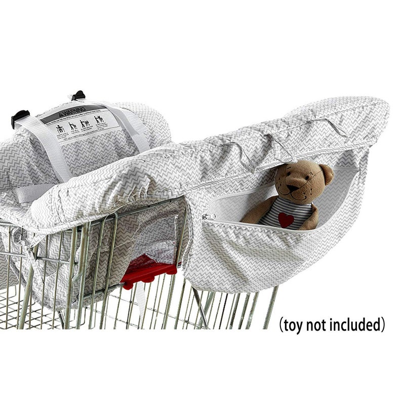 Kepler Brands Premium Shopping Cart Cover & High Chair Cover, Easy Install, Harness System, Soft Comfort Cushioning, Universal Size (Chevron) - Image 5
