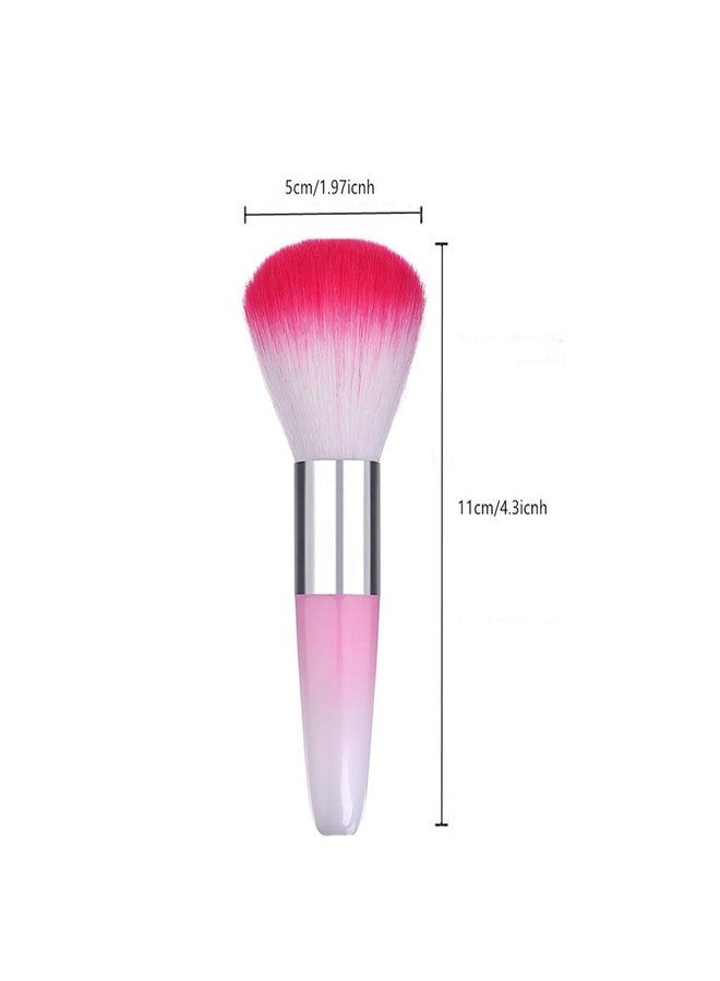 RUITASA Soft Nail Art Dust Remover Powder Brush Cleaner For Acrylic & UV Nail Gel (pink) - Image 2