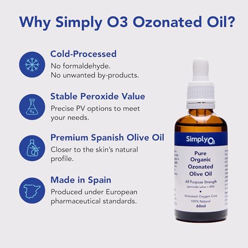 Simply O3 Pure Organic Ozonated Olive Oil Face and Skin Made in Spain All Purpose 800 PV - Image 3