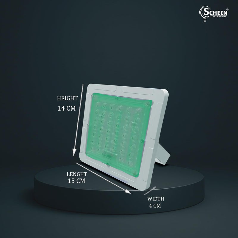 Shein ضوء الفيضانات LED الأخضر SHFL-30W | هيكل بولي كربونات | معتمد من BIS و ISO | إضاءة خارجية مقاومة للماء والغبار | مصباح عالي السطوع موفر للطاقة | عبوة من 1 - Image 2