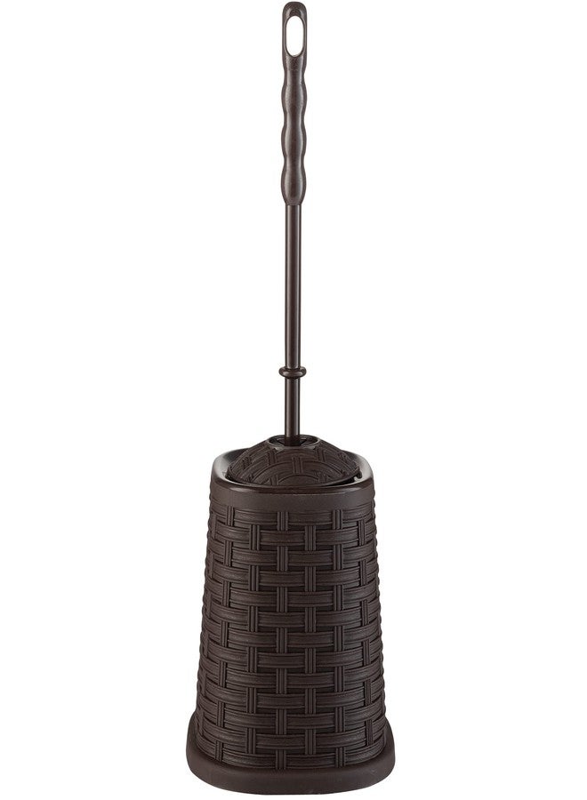 Superio Wicker Free Standing Toilet Brush and Holder Color: Brown - Image 4