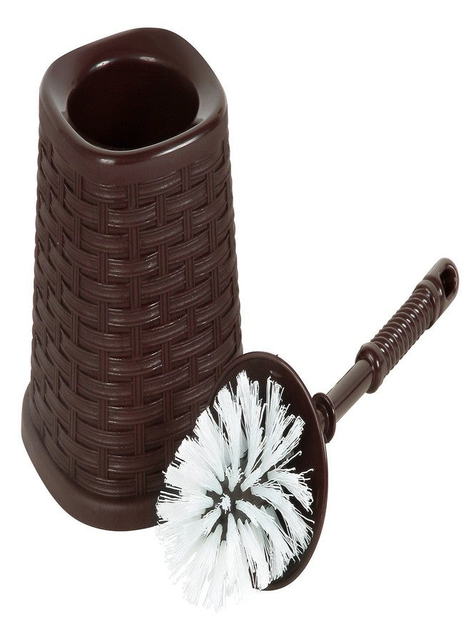 Superio Wicker Free Standing Toilet Brush and Holder Color: Brown - Image 2