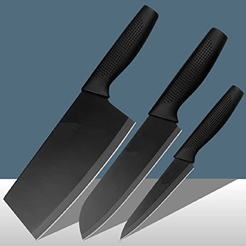 TOMATUS® Carbon Stainless Steel Kitchen Cooking Knife with Ergonomic Handle, Black, Pack of 1 - Image 4