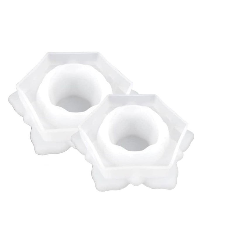 Snoogg SNOOGG Pack of 2/2 Piece of Tea Light Lotus Mould Epoxy Resin Casting Moulds for Making and DY for Lighting Decoration, Corporate Gifts, Home Decor and Festival Like Diwali, Christmas or Eid  - Image 1