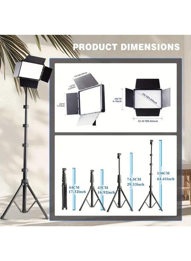 ZOMEI 9 Inch Adjustable Tripod Video Fill Light Black USB Powered LED Panel - Image 3