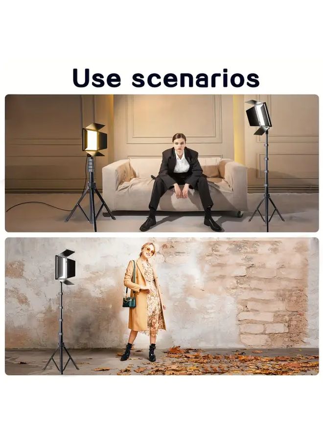 ZOMEI 9 Inch Adjustable Tripod Video Fill Light Black USB Powered LED Panel - Image 4