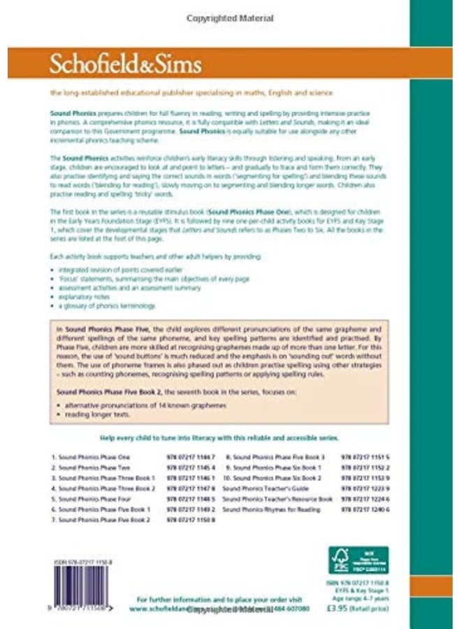 كتاب الصوتيات المرحلة الخامسة 2: المرحلة الابتدائية 1، الأعمار 5-7 - Image 2