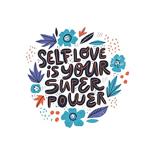 5 Ace self love is your super poser |Motivational Poster|Inspirational Poster|Gym poster|All Time Posters|Poster About Life|Poster for Every Room,Office, GYM|Self Adesive Sticker Poster By 5Ace - Image 1