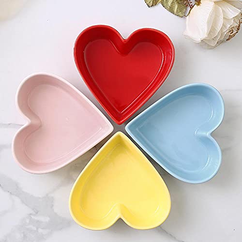 Sizikato Heart Shaped Ceramic Bowl - 2 PCS, 6 Inch Salad & Dessert Bowl - Image 2