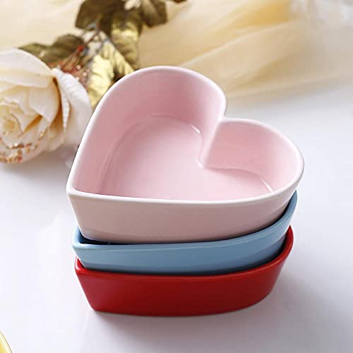 Sizikato Heart Shaped Ceramic Bowl - 2 PCS, 6 Inch Salad & Dessert Bowl - Image 3