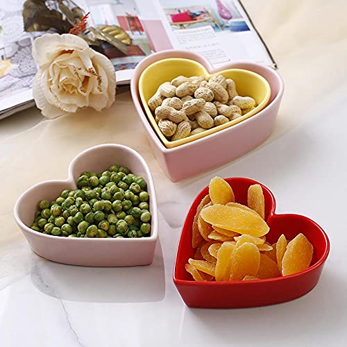 Sizikato Heart Shaped Ceramic Bowl - 2 PCS, 6 Inch Salad & Dessert Bowl - Image 5