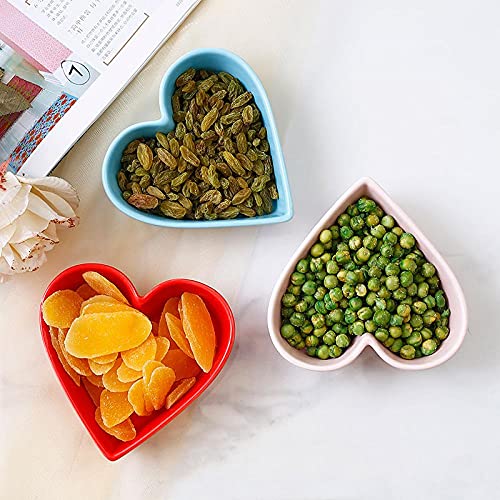 Sizikato Heart Shaped Ceramic Bowl - 2 PCS, 6 Inch Salad & Dessert Bowl - Image 4