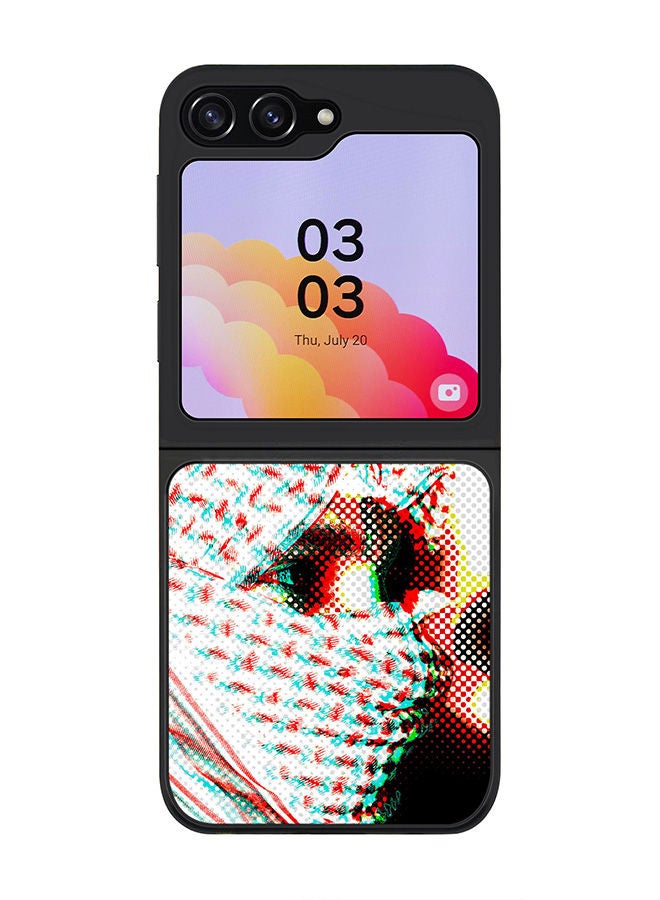 Stylizedd حافظة حواف سوداء متينة لهاتف سامسونج جالاكسي Z Flip5، حافظة مرنة رقيقة من المطاط TPU - شاباب - Image 1