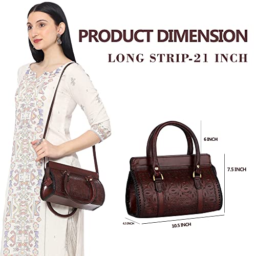 zygma Genuine Leather Sling Bag for Women | Handmade Compact Shoulder Bag with Adjustable Strap | Everyday Office & Travel Use - Image 2