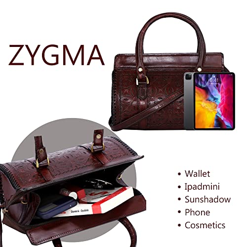 zygma Genuine Leather Sling Bag for Women | Handmade Compact Shoulder Bag with Adjustable Strap | Everyday Office & Travel Use - Image 4