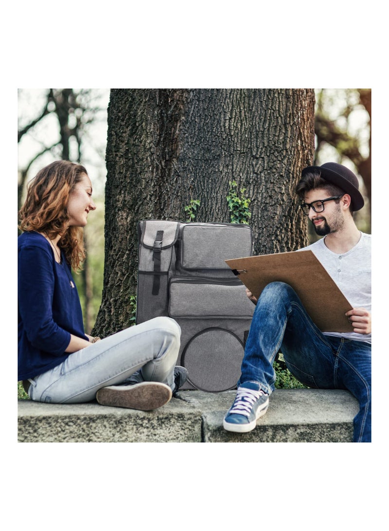 SYOSI Canvas Art Portfolio Bag, 20"x26" Artist Backpack Outdoor Drawing Carry Case Traveling Art Tote Bag Art Accessories Carrier Screen Transport Bag for Drawing Board, Screen, Accessories - Image 5