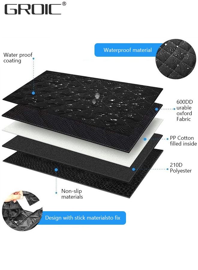 GROIC Dog Trunk Cargo Liner Waterproof Pet Car SUV Seat Cover with Sides,Oxford Back Bumper Flap Protector,Large Size Universal Fit Mat  - Image 2