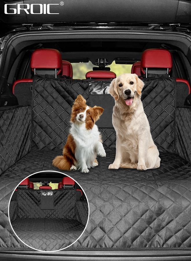 GROIC Dog Trunk Cargo Liner Waterproof Pet Car SUV Seat Cover with Sides,Oxford Back Bumper Flap Protector,Large Size Universal Fit Mat  - Image 1