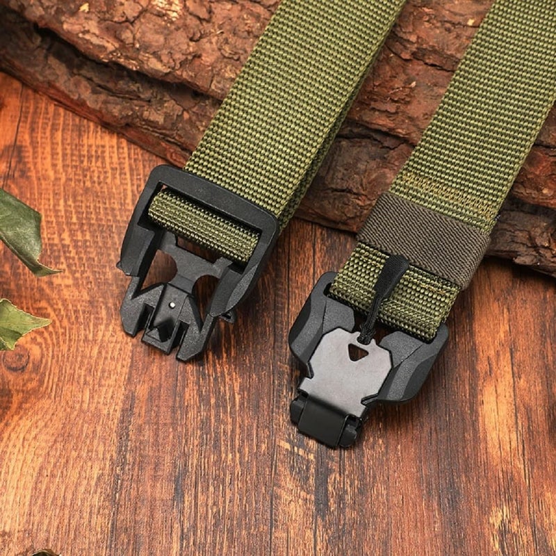 Contacts Synthetic Quick Release Buckle Nylon Belt for Men | Men's Nylon Belt (Free Size) - Image 5