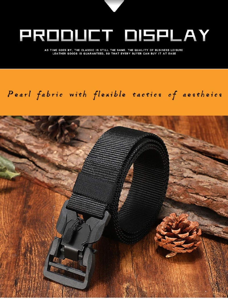 Contacts Synthetic Quick Release Buckle Nylon Belt for Men | Men's Nylon Belt (Free Size) - Image 2