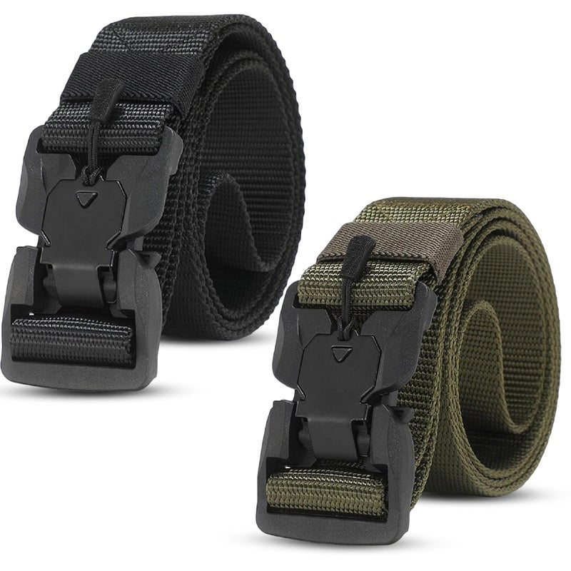 Contacts Synthetic Quick Release Buckle Nylon Belt for Men | Men's Nylon Belt (Free Size) - Image 1