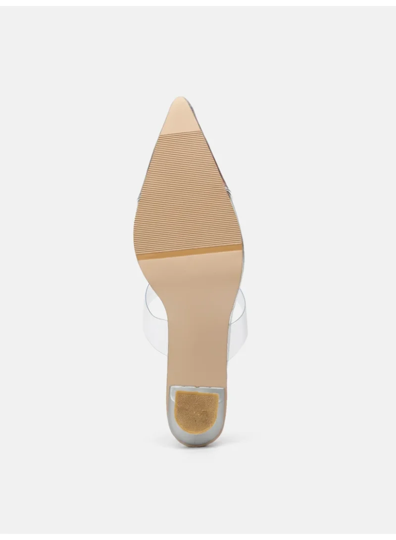 ZORIWORLD Silver Zoriworld Amor Silver Heels 3.5 Heel Rubber Sole for Women | Best Price UAE