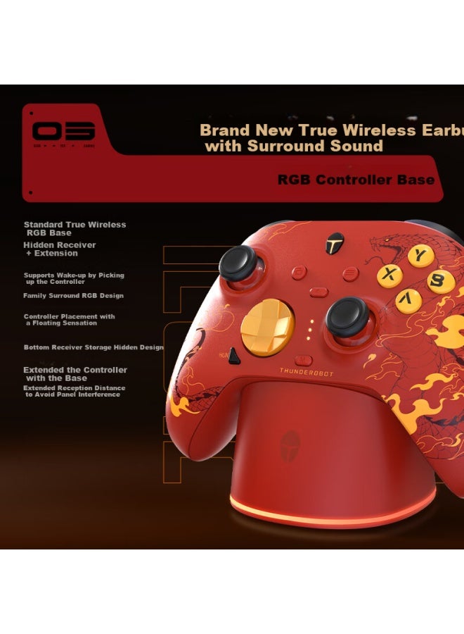 ThundeRobot وحدة تحكم الألعاب اللاسلكية Thunderobot G80 Se مع مفتاح اهتزاز الزناد الأصلي ومفتاح التحكم في الزناد وبلوتوث Xbox واستشعار الحركة وقاعدة شحن الكمبيوتر الشخصي NS - Image 3
