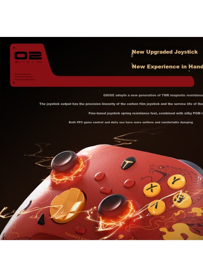 ThundeRobot وحدة تحكم الألعاب اللاسلكية Thunderobot G80 Se مع مفتاح اهتزاز الزناد الأصلي ومفتاح التحكم في الزناد وبلوتوث Xbox واستشعار الحركة وقاعدة شحن الكمبيوتر الشخصي NS - Image 2