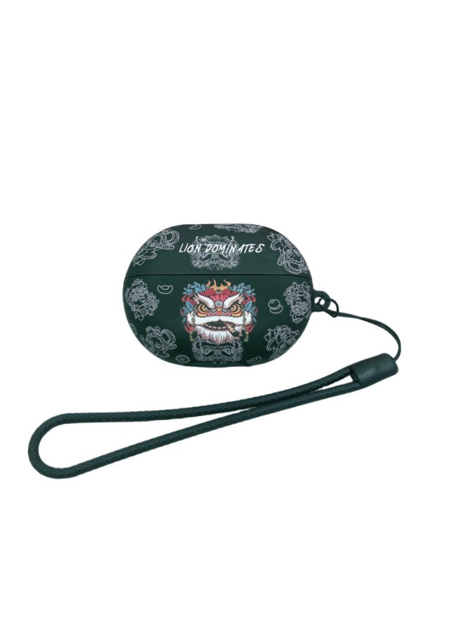 Generic - For HuaweiFreebuds Pro3/2 Wireless Bluetooth Headset Cartoon Creative Se3/4i/5i/Pro Soft-Color:Soft Shell Lanyard-black Lion-Model:Universal For HuaweiFreebuds Pro3/pro4 (protective Case) - Image 1