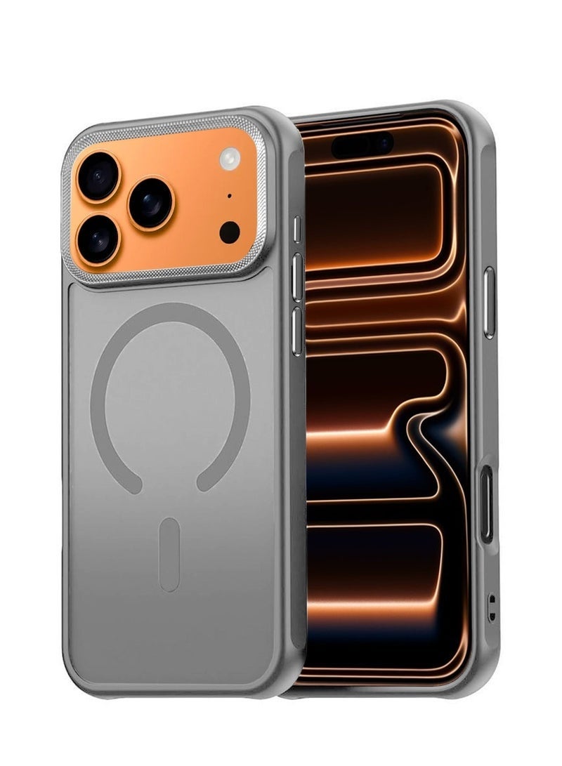 ELTRAZONE iPhone 17 Pro Max 5G 2025 Hard Silicone Hybrid Translucent Case | Slim Stylish Shockproof Magnetic MagSafe Compatible Protective Phone Cover (MCMPMN) – Grey - Image 1
