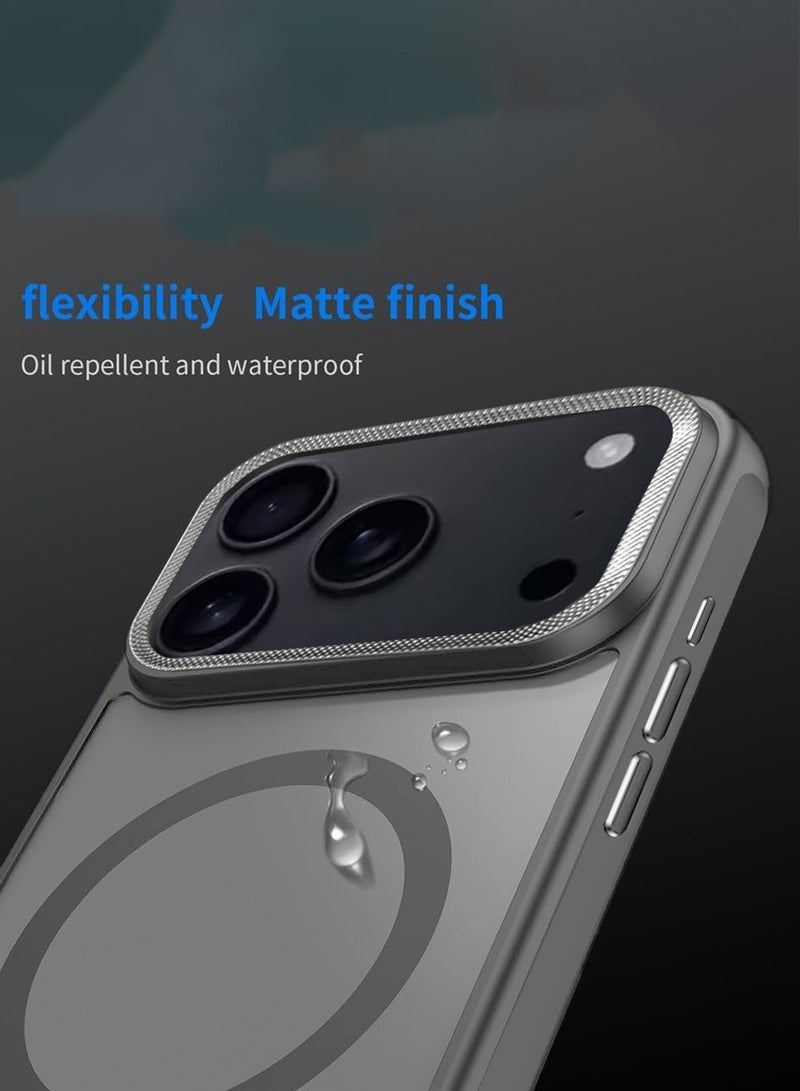 ELTRAZONE iPhone 17 Pro Max 5G 2025 Hard Silicone Hybrid Translucent Case | Slim Stylish Shockproof Magnetic MagSafe Compatible Protective Phone Cover (MCMPMN) – Grey - Image 5
