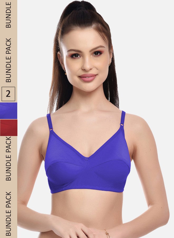FIMS Women Pack Of 2 Cotton Bra - Image 1