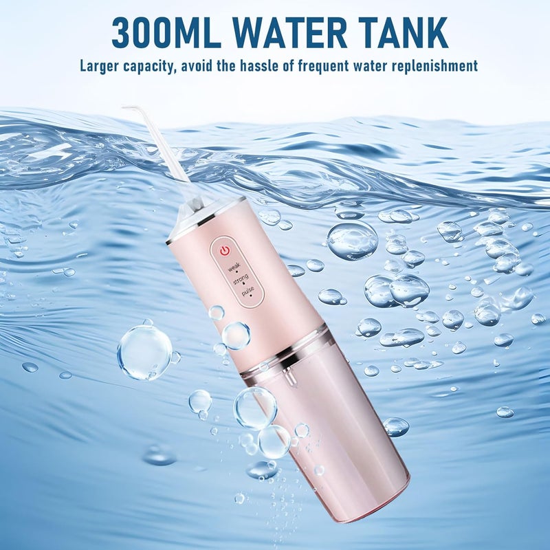 houscly Various fittings Electric Water Flosser Cordless for Teeth 3 Modes 4 Jet Tips Cleaning and Flossing Water Dental Portable Floss Irrigator Oral Water Flossed Rechargeable Tonsil Stone Travel Adults Matte anti slip finish - Image 2