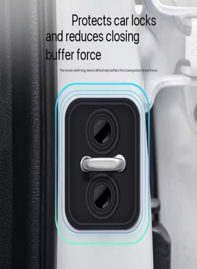 4pcs Silicone Car Door Shock Absorber Locks – Anti-Collision Protection, Noise Reduction  Anti-Slip Design – Universal Fit for Most Vehicles, Durable Silicone Door Lock Protectors, Automotive Safety Accessories - Image 3