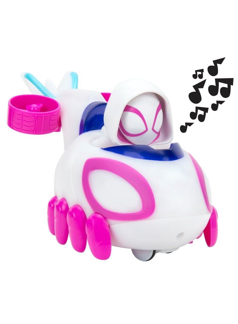 MARVEL Spidey N Friends Ghost-Spider Glow N' Go Copter Feature Vehicle | Marvel | Spiderman | Toy Vehicle | Gift for Kids - Image 2