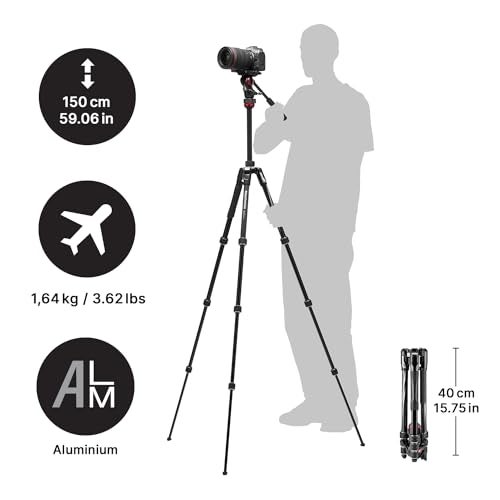 Manfrotto Mvkbfrt-Live Befree Live Video Tripod Kit with Twist Leg Locks,Black,Pack of 1 - Image 2