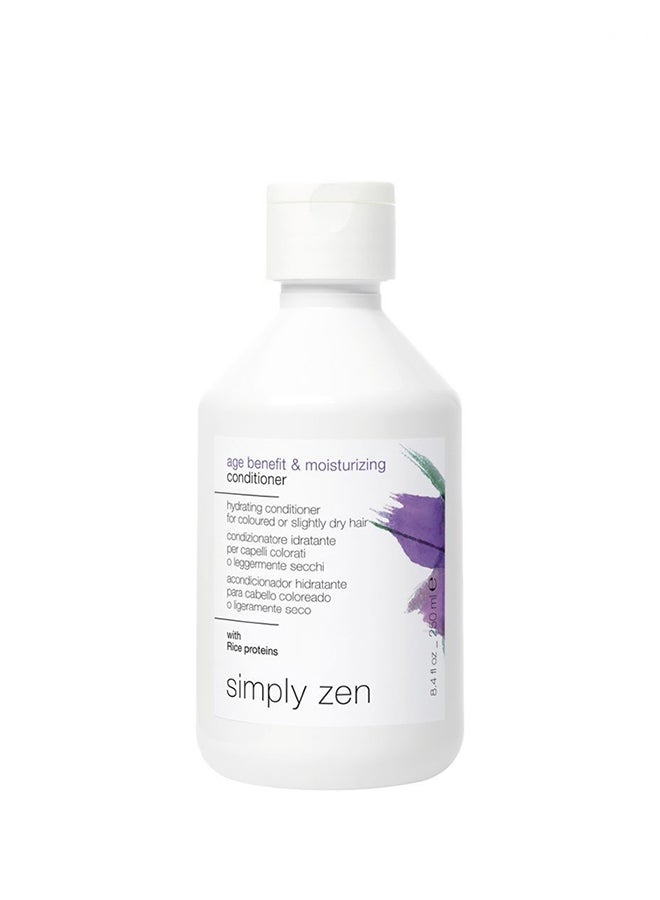 Simply Zen Age Benefit Conditioner 250ml – Smoothing Repair for Aging Hair, Rice Proteins, Detangling Balm for Dullness Relief 250ml - Image 1