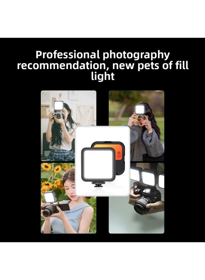Generic - SLR Camera Fill Light Rgb Mobile Phone Selfie Light Micro Single Hot Shoe Pocket Photography Full Color Soft Light Outdoor-Light Source Color:Three-color Top Version Single Light [applicable To Canon/nikon/For Sony/fuji/panasonic] Camera❤[white Light/natural Light/warm Light]❤Increased Brightness And Battery Life - Image 1