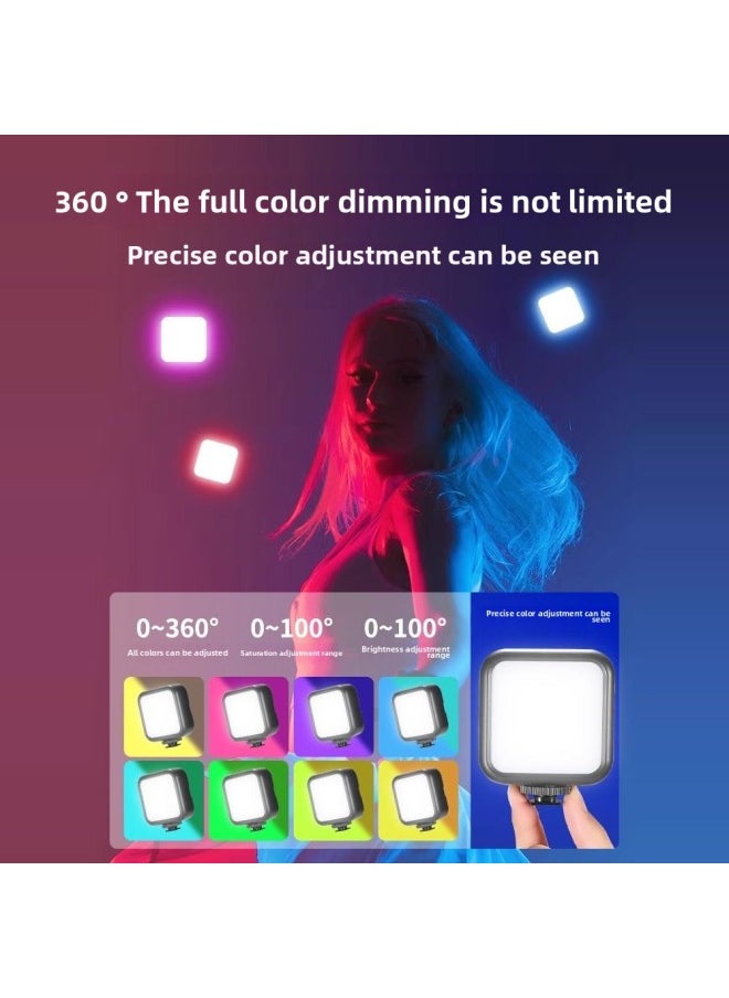 Generic - SLR Camera Fill Light Rgb Mobile Phone Selfie Light Micro Single Hot Shoe Pocket Photography Full Color Soft Light Outdoor-Light Source Color:Three-color Top Version Single Light [applicable To Canon/nikon/For Sony/fuji/panasonic] Camera❤[white Light/natural Light/warm Light]❤Increased Brightness And Battery Life - Image 1