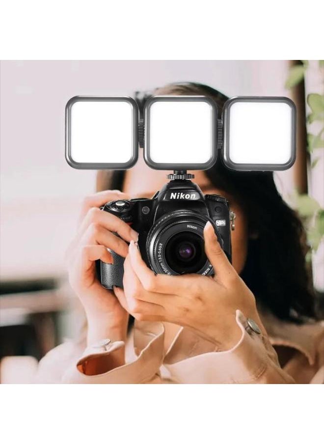 Generic - SLR Camera Fill Light Rgb Mobile Phone Selfie Light Micro Single Hot Shoe Pocket Photography Full Color Soft Light Outdoor-Light Source Color:Three-color Top Version Single Light [applicable To Canon/nikon/For Sony/fuji/panasonic] Camera❤[white Light/natural Light/warm Light]❤Increased Brightness And Battery Life - Image 1