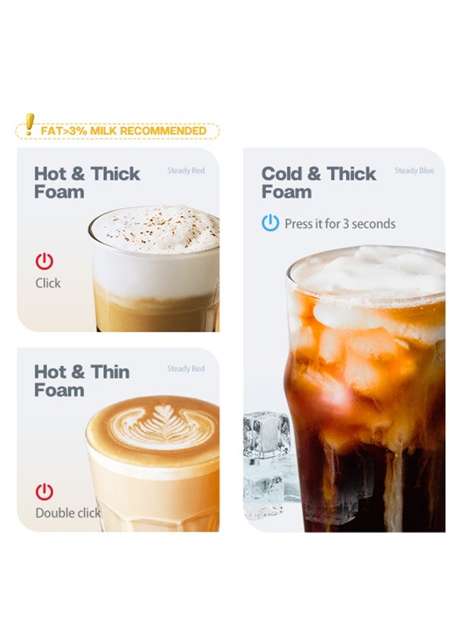 HiBREW HiBREW Electric Milk Frother Frothing Foamer Chocolate Mixer Cold/Hot Latte Cappuccino fully automatic Milk Warmer Cool M1A  - Image 2