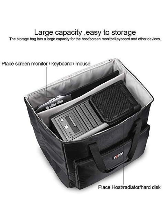Buwico Desktop PC Computer Travel Storage Carrying Case Bag for Computer Main Processor Case, Monitor, Keyboard and Accessories - Image 4