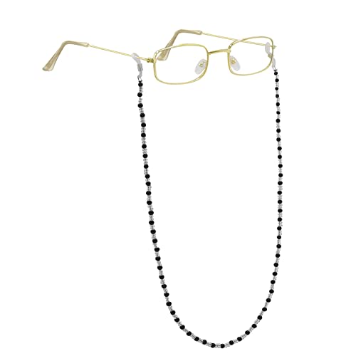 Cupohus Old Lady Costume Set Grandma Wig 100 Days of School Costume Madea Granny Glasses Eyeglass Chains Cords Faux Pearl Bead Necklace Old Lady Cosplay Set 5 Pieces (silver white afro) - Image 4