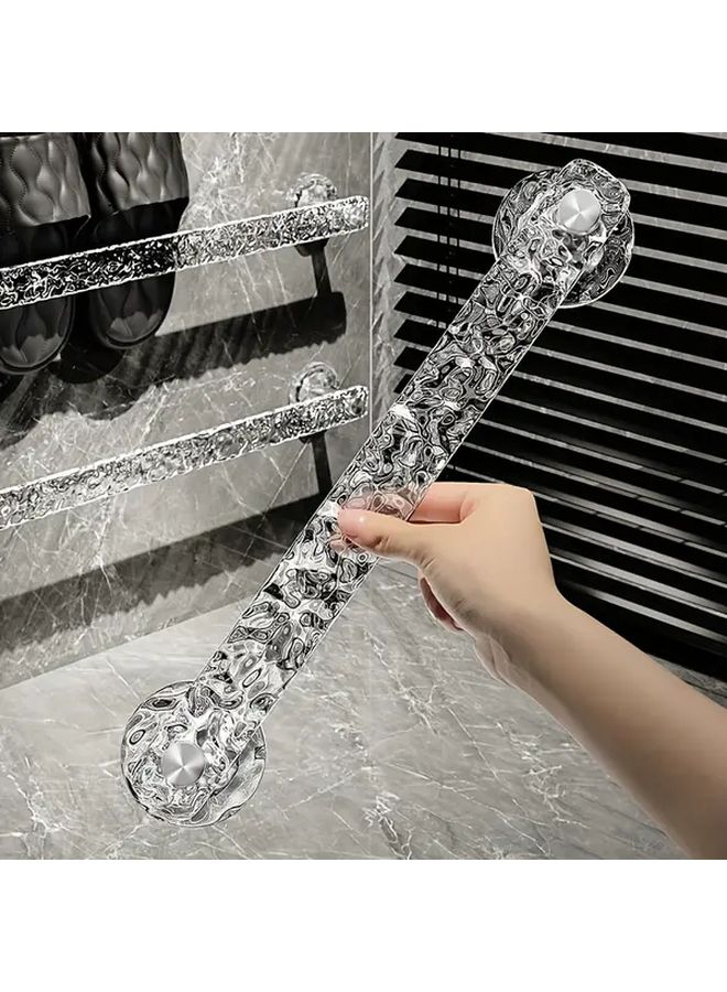 حامل المناشف ذو اللاصق الكبير للموجة، رف تخزين الحمام والمطبخ بدون حفر - Image 3