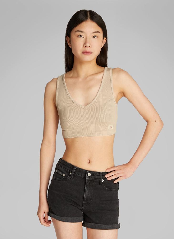 Calvin Klein Jeans Ribbed Bralette Top  - Image 1