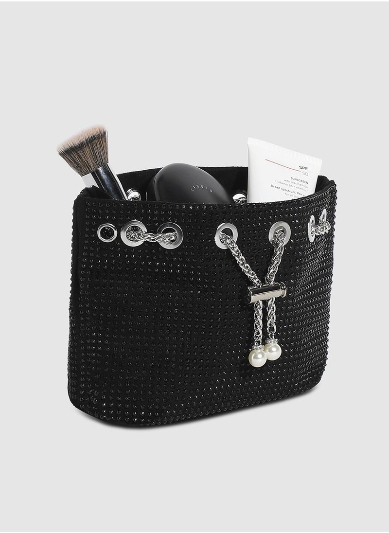 Haute Sauce Stud Chain Handbag - Black  - Image 3