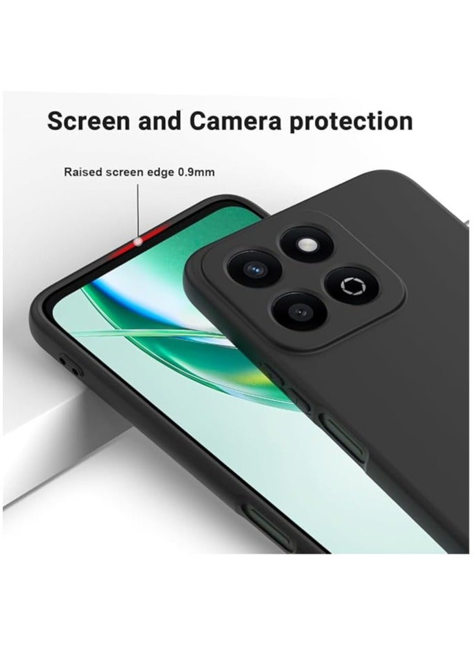 Case Compatible with Honor X7c / Honor 200 Smart Case, Liquid Silicone Soft TPU Case with Microfiber Cloth Layer, Anti-Fingerprint Shockproof Cover with Lanyard Strap - Image 2
