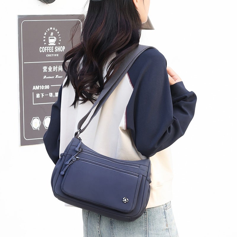 Casual Fashion Nylon Crossbody Bag for Women, Lightweight, Large Capacity, Zipper Closure - Image 2