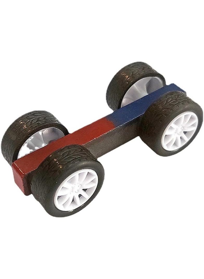 VITION 4 Pack Magnetic Car Toys for Physics Experiment and Lab Science Education Supplies 55x25mm (Red/Blue) - Image 4